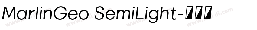 MarlinGeo SemiLight字体转换